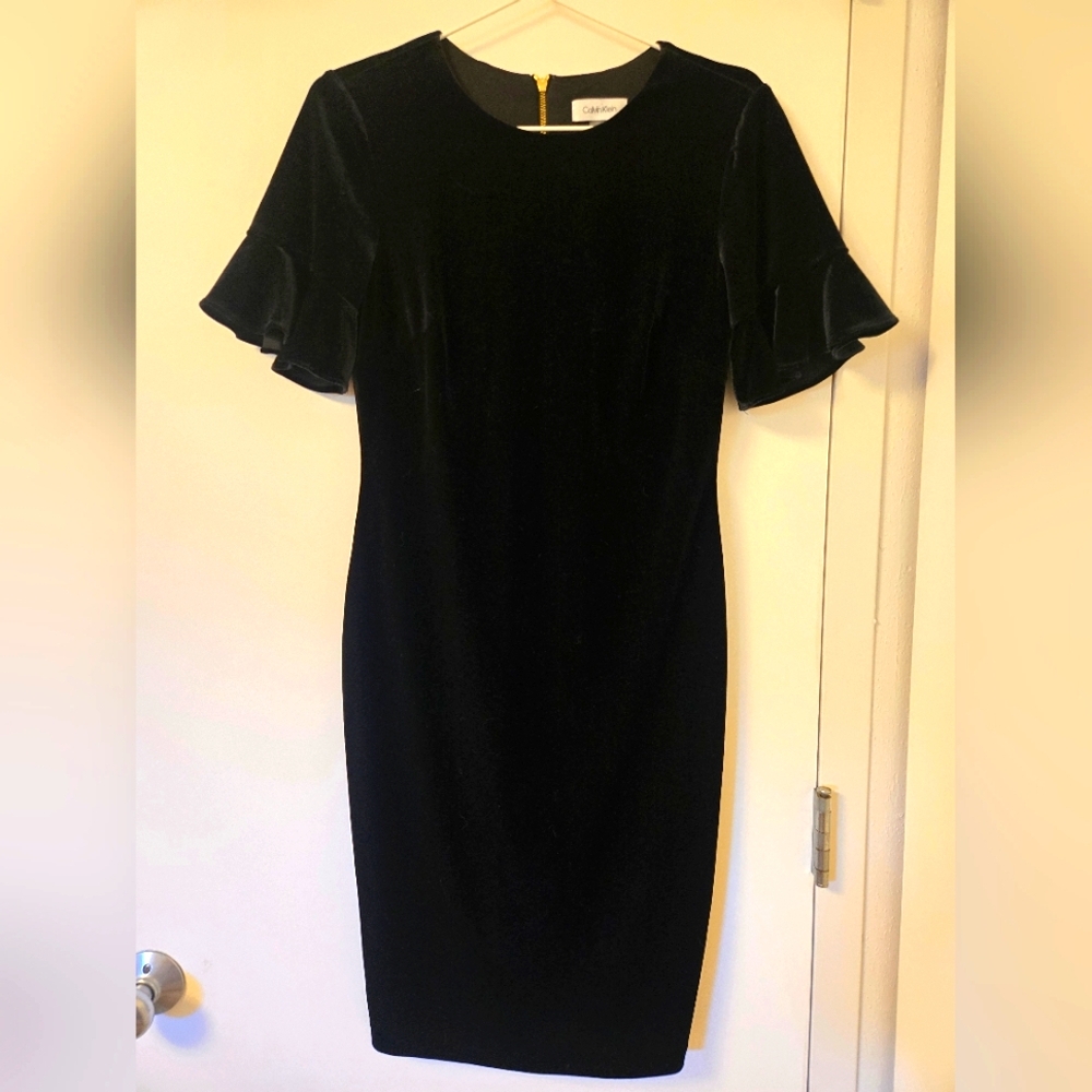 Calvin Klein Black Velvet Dress